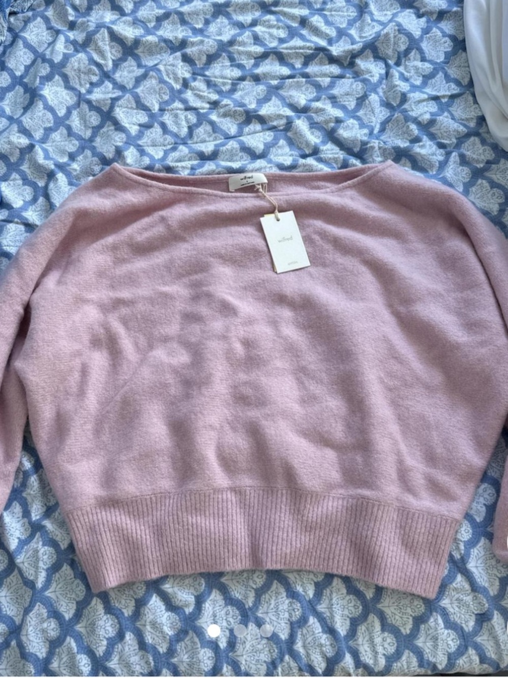 Aritzia Dusty Pink Boatneck Knit Sweater